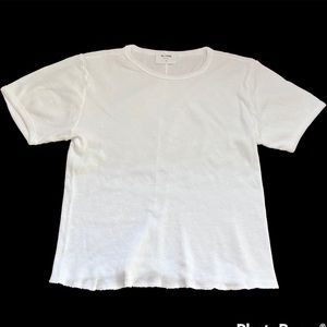 New without tag RE/DONE Ribbed Cap Sleeve Tee Comfortable Fabric Sz S